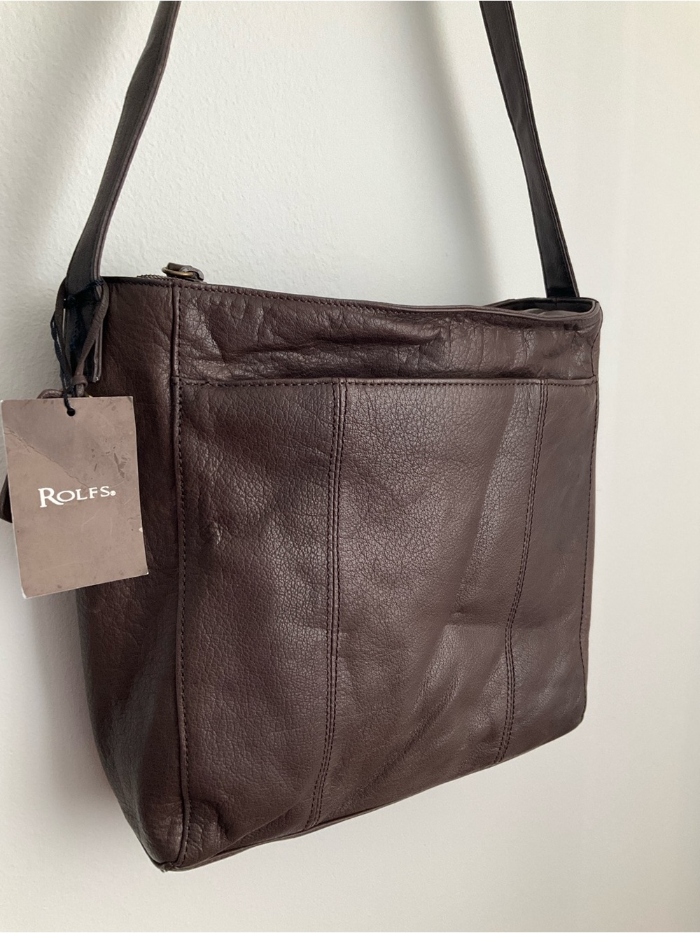 Rolfs Dark Brown Leather Bag Purse